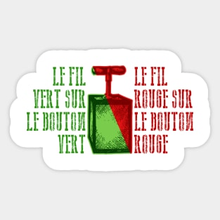 Le fil vert sur le bouton vert Sticker